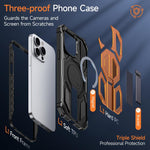 Hidden Metal Holder Magnetic Shockproof Phone Case, For iPhone 13 Pro Max, For iPhone 13 Pro