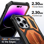 Hidden Metal Holder Magnetic Shockproof Phone Case, For iPhone 13 Pro Max, For iPhone 13 Pro