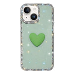 Flash Rhinestone Double-sided IMD Love Heart Phone Case, For iPhone 13 Pro Max, For iPhone 13 Pro, For iPhone 13