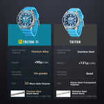 NORTH EDGE TRITON-TI Titanium Alloy Solar-powered Professional Outdoor Dive Watch