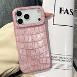 Vintage Crocodile Texture Shockproof Vegan Leather Phone Case, For iPhone 17 Pro Max, For iPhone 17 Pro