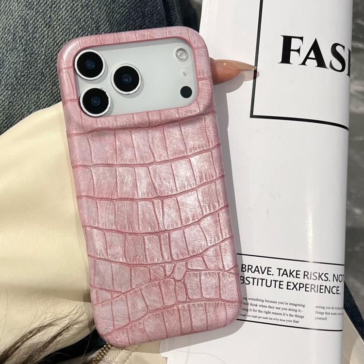 Vintage Crocodile Texture Shockproof Vegan Leather Phone Case, For iPhone 17 Pro Max, For iPhone 17 Pro