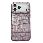 Vintage Crocodile Texture Shockproof Vegan Leather Phone Case, For iPhone 17 Pro Max, For iPhone 17 Pro