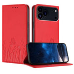Tulips Butterfly Pattern Magnetic Vegan Leather Phone Case, For iPhone 17e / 16e, For iPhone 17 Pro Max, For iPhone 17 Pro, For iPhone 17