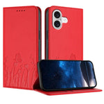 Tulips Butterfly Pattern Magnetic Vegan Leather Phone Case, For iPhone 17e / 16e, For iPhone 17 Pro Max, For iPhone 17 Pro, For iPhone 17