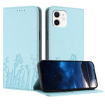 Tulips Butterfly Pattern Magnetic Vegan Leather Phone Case, For iPhone 12 mini, For iPhone 11 Pro Max, For iPhone 11, For iPhone 11 Pro
