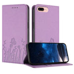 Tulips Butterfly Pattern Magnetic Vegan Leather Phone Case, For iPhone X / XS, For iPhone XS Max, For iPhone XR, For iPhone 8 Plus / 7 Plus