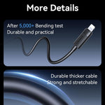 USAMS SJ778 U94 USB to 8pin 2.4A Fast Charging Data Cable, USB to 8pin