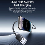 USAMS SJ778 U94 USB to 8pin 2.4A Fast Charging Data Cable, USB to 8pin