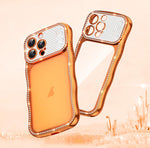 Wave Twisting Star Diamond Shockproof Electroplate TPU Phone Case, For iPhone 17 Pro Max, For iPhone 17 Pro, For iPhone 17, For iPhone 16 Pro Max, For iPhone 16 Pro, For iPhone 16