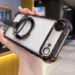 Crystal Shield Ring Holde TPU + Acrylic Magnetic Phone Case, For iPhone 17 Pro Max, For iPhone 17 Pro, For iPhone 17, For iPhone Air, For iPhone 16 Pro Max, For iPhone 16 Pro