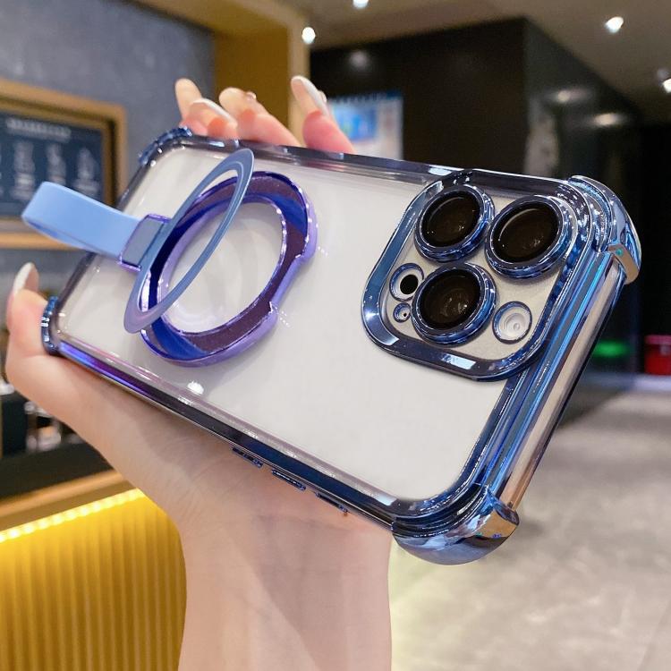 Crystal Shield Ring Holde TPU + Acrylic Magnetic Phone Case, For iPhone 17 Pro Max, For iPhone 17 Pro, For iPhone 17, For iPhone Air, For iPhone 16 Pro Max, For iPhone 16 Pro