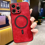 Lambskin Faux Leather Magnetic Phone Case, For iPhone 14 Pro Max, For iPhone 13 Pro Max, For iPhone 13 Pro, For iPhone 13, For iPhone 12, For iPhone 12 Pro Max, For iPhone 12 Pro, For iPhone 11 Pro Max