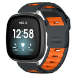 xDfind Flat-head Dual-color Silicone Watch Band, For Fitbit Versa 4 / 3 / Sense2 / 1, For Fitbit Versa 2/Versa/Versa Lite/Blaze