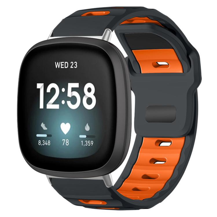 xDfind Flat-head Dual-color Silicone Watch Band, For Fitbit Versa 4 / 3 / Sense2 / 1, For Fitbit Versa 2/Versa/Versa Lite/Blaze