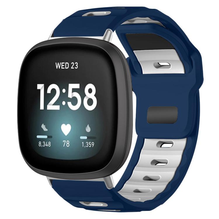 xDfind Flat-head Dual-color Silicone Watch Band, For Fitbit Versa 4 / 3 / Sense2 / 1, For Fitbit Versa 2/Versa/Versa Lite/Blaze