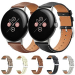 xDfind Flat Head Black Shark Fine Grain Leather Watch Band, For Google Pixel Watch 4 / 3 45mm, For Google Pixel Watch 4 / 3 / 2 / 1 41mm