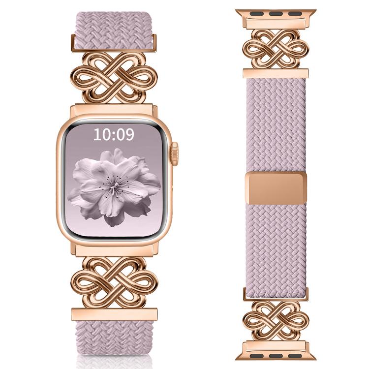 xDfind Chinese Knot Nylon Rainbow Braided Magnetic Buckle Watch Band, For Apple Watch 42 / 44 / 45 / 46 / 49mm, For Apple Watch 38 / 40 / 41 / S11 42mm