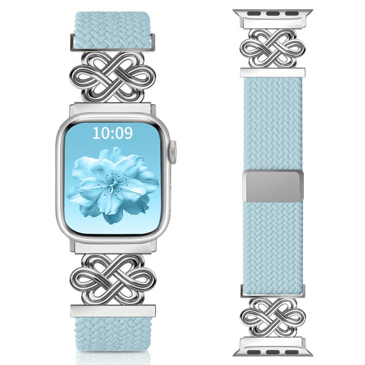 xDfind Chinese Knot Nylon Rainbow Braided Magnetic Buckle Watch Band, For Apple Watch 42 / 44 / 45 / 46 / 49mm, For Apple Watch 38 / 40 / 41 / S11 42mm