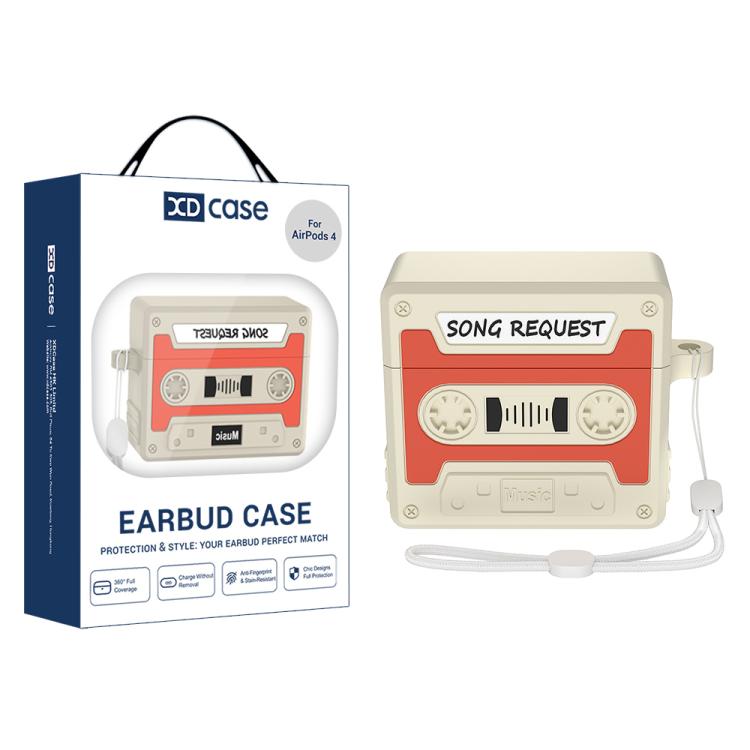 XDcase Retro Cassette Style Silicone Earbuds Case, For AirPods 5 / 4, For AirPods Pro 3, For AirPods Pro 2
