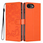 Tree Cat Embossed Flip Vegan Leather Phone Case, For iPhone 17e / 16e, For iPhone 17 Pro Max, For iPhone 17 Pro, For iPhone 17, For iPhone Air, For iPhone 16 Pro Max