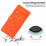 Tree Cat Embossed Flip Vegan Leather Phone Case, For iPhone 15 Pro, For iPhone 15 Plus, For iPhone 15, For iPhone 14 Plus, For iPhone 14, For iPhone 14 Pro