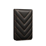ESEBLE Adhesive Style Rhombic Texture Folding RFID Mobile Phone Card Slots Holder