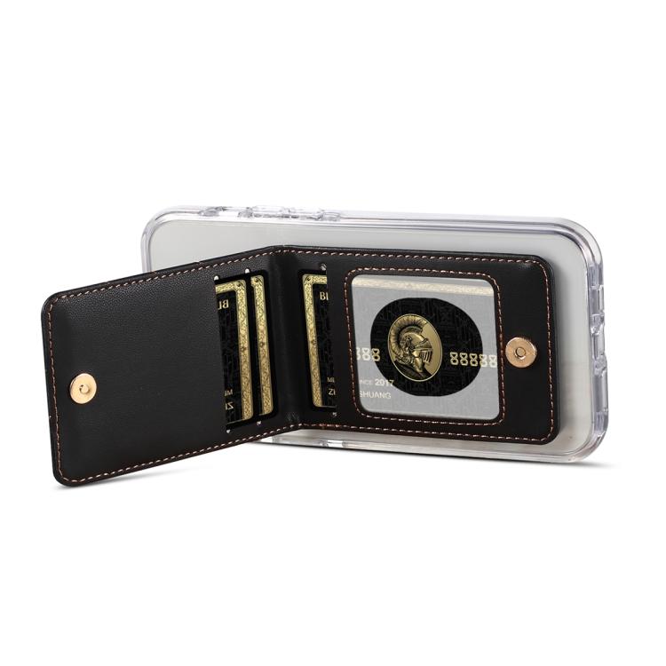 ESEBLE Adhesive Style Rhombic Texture Folding RFID Mobile Phone Card Slots Holder