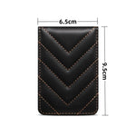 ESEBLE Adhesive Style Rhombic Texture Folding RFID Mobile Phone Card Slots Holder