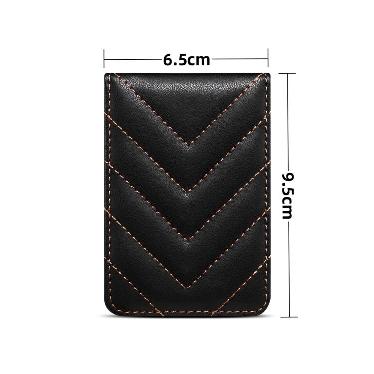 ESEBLE Adhesive Style Rhombic Texture Folding RFID Mobile Phone Card Slots Holder