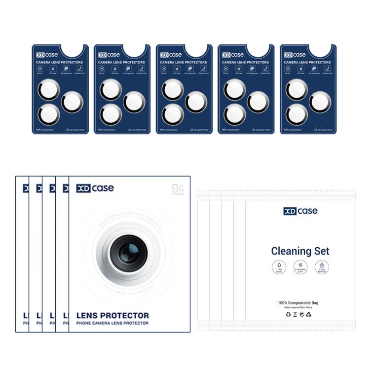 XDcase 5pcs AF + AR Hawkeye Camera Lens Protector with Alignment Tool, For iPhone 17 Pro Max, For iPhone 17 Pro