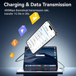 USAMS SJ781 U94 USB-C / Type-C to 8 Pin PD30W Fast Charging Data Cable, 1m