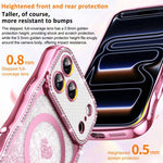 Wavy Frame Star Diamond Electroplate TPU Glitter Heart Magnetic Phone Case, For iPhone 17 Pro Max, For iPhone 17 Pro, For iPhone 17, For iPhone 16 Pro Max, For iPhone 16 Pro, For iPhone 16