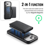 MAGKING K3 Series MagSafe RFID K3 Pro Card Bag Detachable Phone Case, For iPhone 17 Pro Max, For iPhone 17 Pro, For iPhone Air