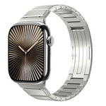 One Bead Folding Clasp Metal Titanium Alloy Watch Band, For Apple Watch 46mm / 49mm / 45mm / 44mm, For Apple Watch 42mm / 41mm / 40mm / 38mm