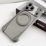 Weasel Original Color Metal Frameless 360 Rotation Holder Magnetic Phone Case, For iPhone 17 Pro Max, For iPhone 17 Pro