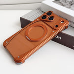 Weasel Original Color Metal Frameless 360 Rotation Holder Magnetic Phone Case, For iPhone 17 Pro Max, For iPhone 17 Pro