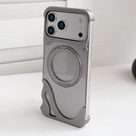 Dolphin Original Color Metal Frameless 360 Rotation Holder Magnetic Phone Case, For iPhone 17 Pro Max, For iPhone 17 Pro