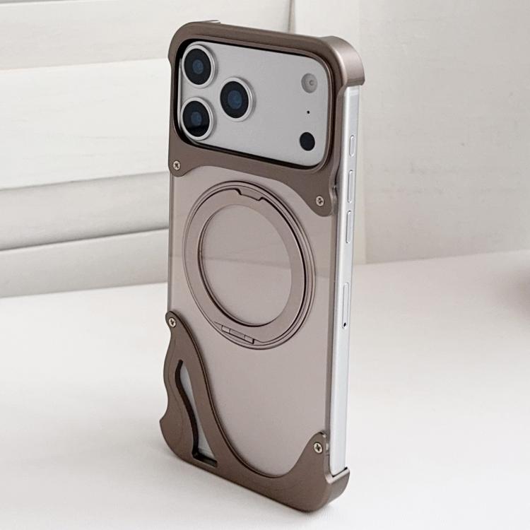 Dolphin Original Color Metal Frameless 360 Rotation Holder Magnetic Phone Case, For iPhone 17 Pro Max, For iPhone 17 Pro