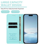 Cute Cats Embossed Magnetic RFID Vegan Leather Phone Case, For iPhone 15, For iPhone 14 Plus, For iPhone 14 / 13, For iPhone 14 Pro