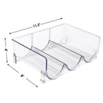 Refrigerator Beverage Organizer Storage Rack Food Grade PET Clear Wine Storage Stand