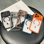 Electroplated Camera Full Coverage Magnetic Transparent Phone Case, For iPhone 17 Pro Max, For iPhone 17 Pro
