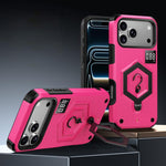 Hexagon Armor Magnetic Holder Weighing Scale Phone Case, For iPhone 17 Pro Max, For iPhone 17 Pro, For iPhone 17, For iPhone Air, For iPhone 16 Pro Max, For iPhone 16 Pro