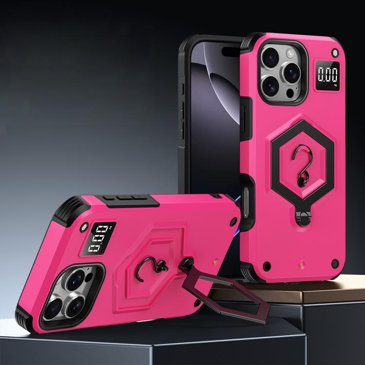 Hexagon Armor Magnetic Holder Weighing Scale Phone Case, For iPhone 17 Pro Max, For iPhone 17 Pro, For iPhone 17, For iPhone Air, For iPhone 16 Pro Max, For iPhone 16 Pro