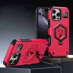 Hexagon Armor Magnetic Holder Weighing Scale Phone Case, For iPhone 17 Pro Max, For iPhone 17 Pro, For iPhone 17, For iPhone Air, For iPhone 16 Pro Max, For iPhone 16 Pro