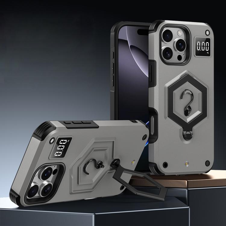 Hexagon Armor Magnetic Holder Weighing Scale Phone Case, For iPhone 17 Pro Max, For iPhone 17 Pro, For iPhone 17, For iPhone Air, For iPhone 16 Pro Max, For iPhone 16 Pro
