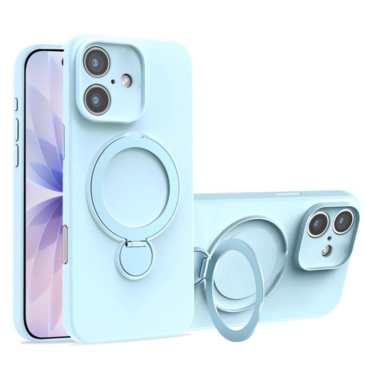 Liquid Silicone MagSafe Holder Phone Case, For iPhone 17 Pro Max, For iPhone 17 Pro, For iPhone 17, For iPhone Air