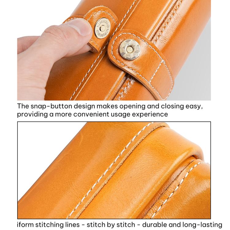Oil Waxed Leather Toiletries and Cosmetic Tool Storage Bag