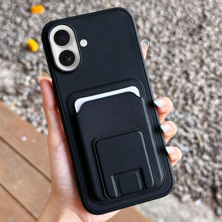 Square Folding Card Bag Holder Phone Case, For iPhone 17 Pro Max, For iPhone 17 Pro, For iPhone 17, For iPhone Air, For iPhone 16 Pro Max, For iPhone 16 Pro