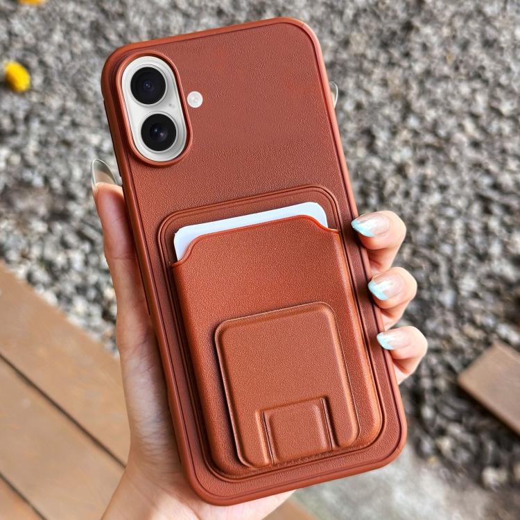 Square Folding Card Bag Holder Phone Case, For iPhone 17 Pro Max, For iPhone 17 Pro, For iPhone 17, For iPhone Air, For iPhone 16 Pro Max, For iPhone 16 Pro